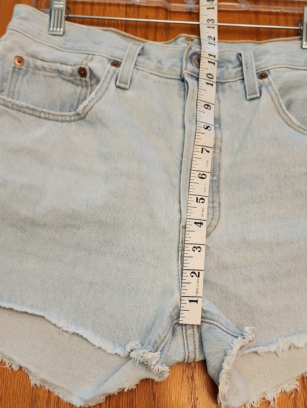 Levi's 501 Light Blue Denim Cutoff Shorts - Picture 7 of 17